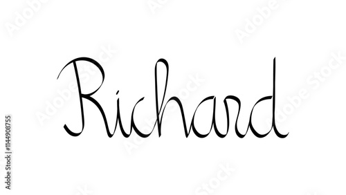 Black handwritten male name 