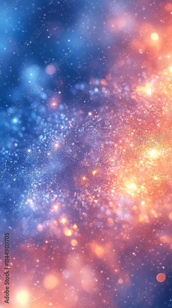 Naklejka premium Stunning Sparkling Background with Bokeh Effect