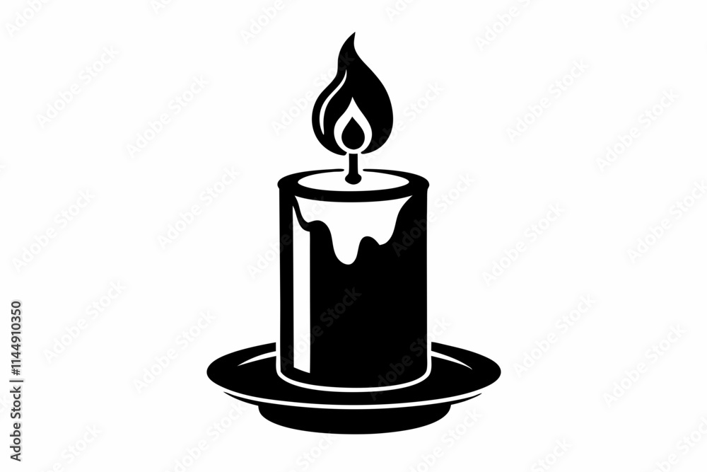 candle line art silhouette vector illustration candle line art silhouette vector illustration