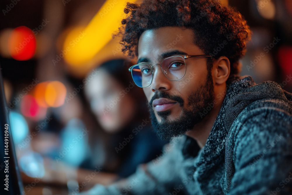 Diverse group engages in innovative brainstorming session at cozy café. Generative AI Diverse group engages in innovative brainstorming session at cozy café. Generative AI