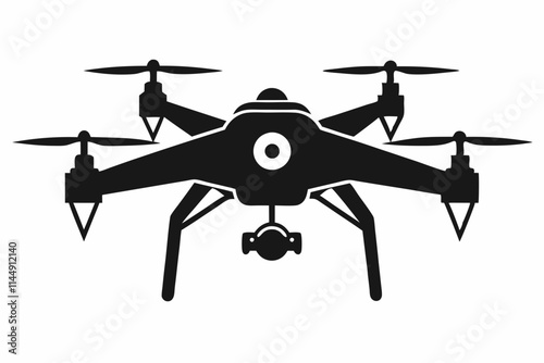 drone line art silhouette vector illustration