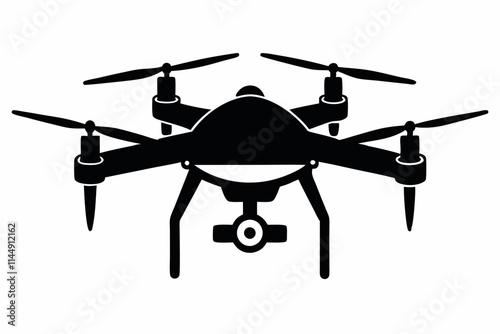 drone line art silhouette vector illustration