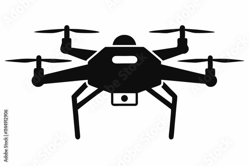 drone line art silhouette vector illustration