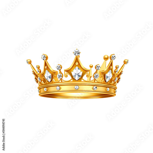 golden crown isolated