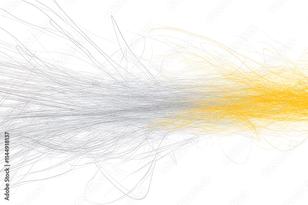 An abstract digital banner featuring a data connection theme, designed in shades of grey and yellow.