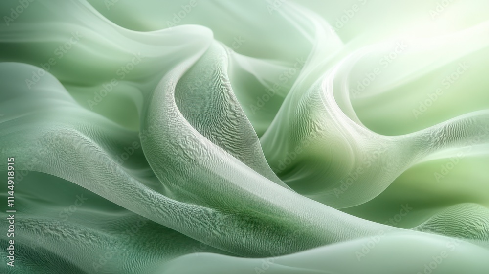 Obraz premium Stunning Green Fabric Texture: A Delicate and Elegant Design