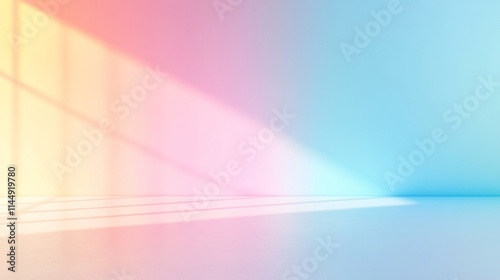 Pastel Gradient Reflections Surreal Minimalist Abstract with Soft Colors