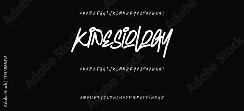Modern graffiti font effect with highlight and shadow, youth style lettering font