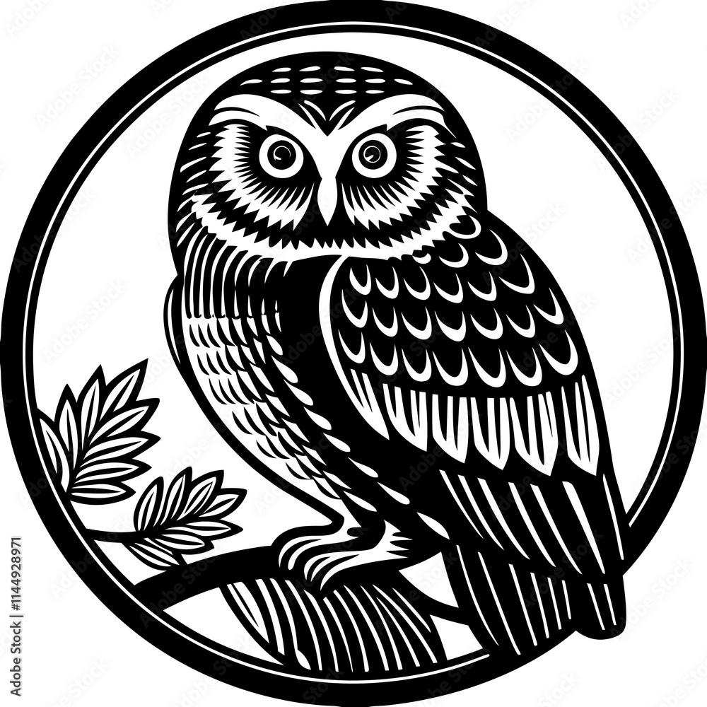 Fototapeta premium owl on a white background vector design 