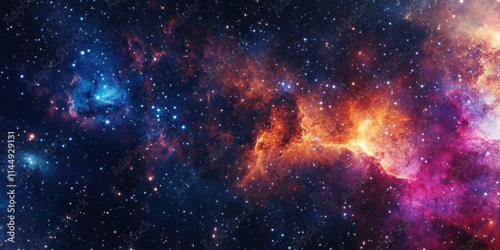 Fototapeta premium Space filled with stars