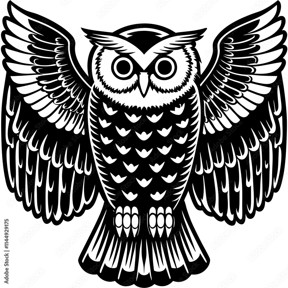 Obraz premium owl on a white background vector design 