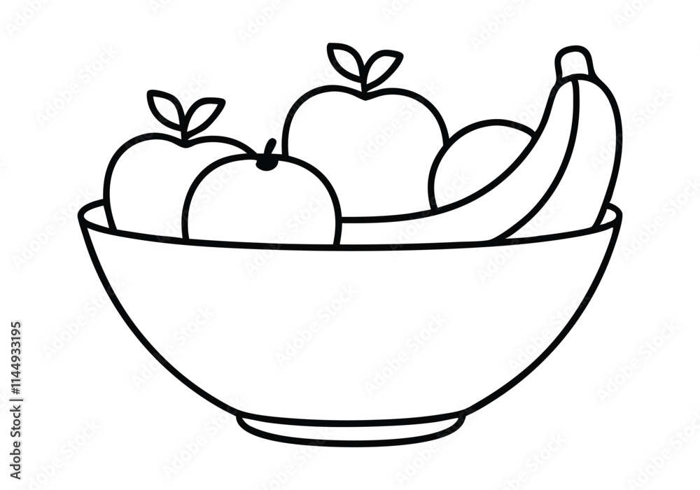 Minimalist Continuous Line Art of a Basket Full of Fruits with Woven Design and Assorted Fruits in a Modern Organic Style Minimalist Continuous Line Art of a Basket Full of Fruits with Woven Design and Assorted Fruits in a Modern Organic Style