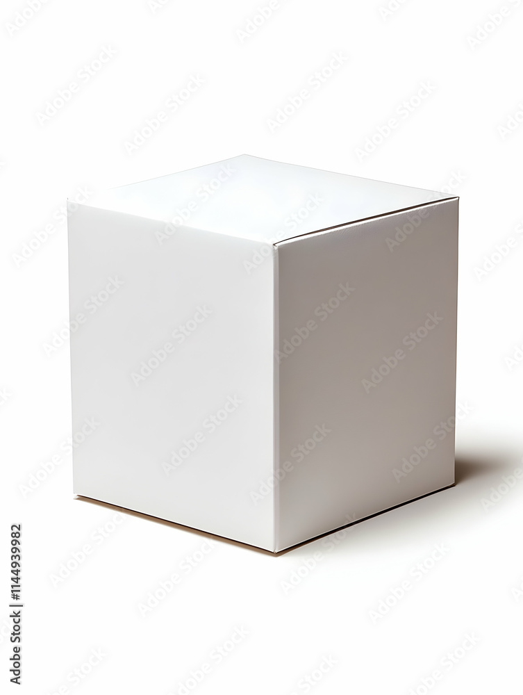 White Cardboard Box Mockup, Packaging Design, Isolated Studio Background, Product Presentation. White Cardboard Box Mockup, Packaging Design, Isolated Studio Background, Product Presentation.