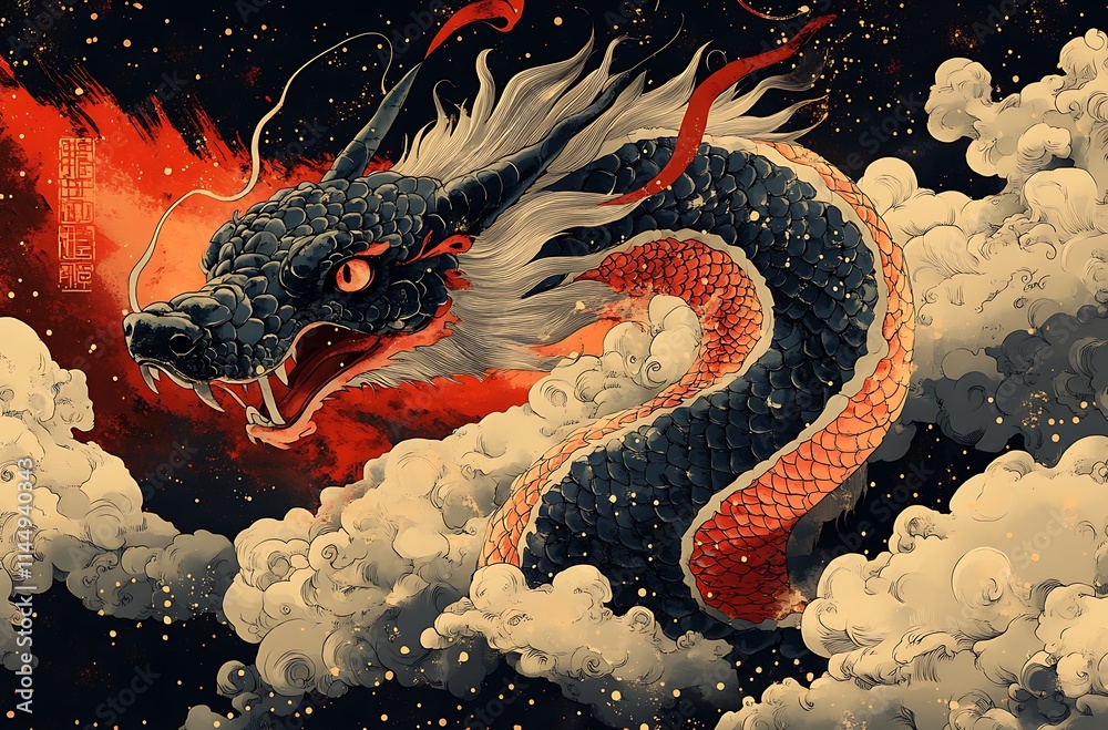 A Majestic Dragon Soaring in the Sky
A Majestic Dragon Soaring in the Sky
