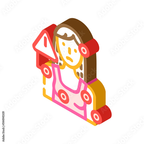 fibromyalgia woman disease isometric icon vector. fibromyalgia woman disease sign. isolated symbol illustration