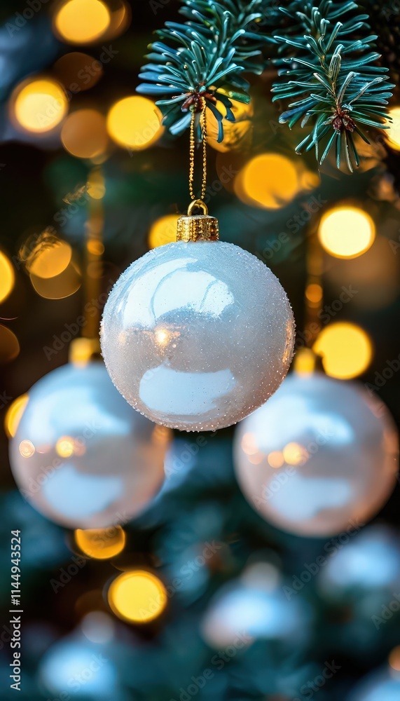 Сhristmas tree with silver balls Сhristmas tree with silver balls