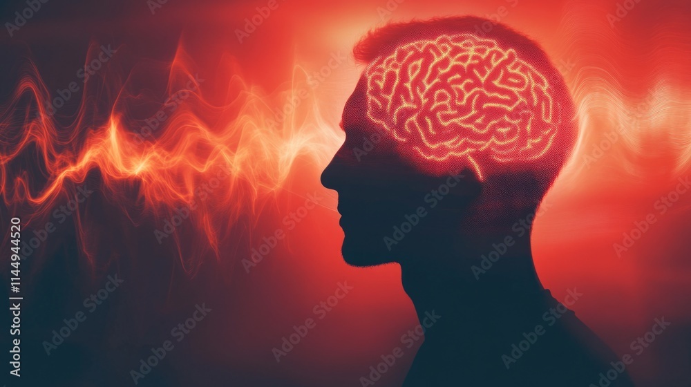 Obraz premium Man with Brain