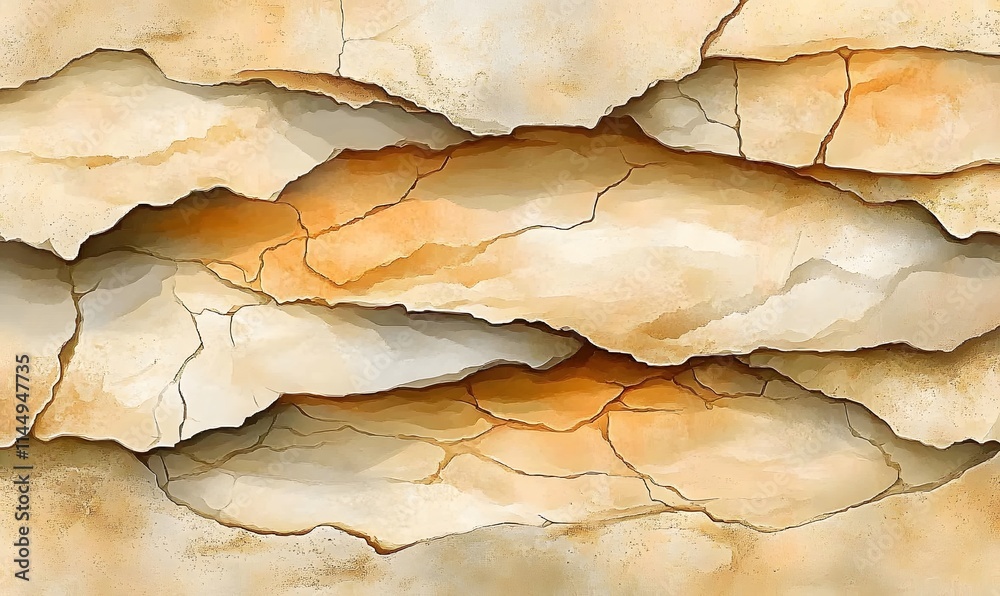 Cracked, layered tan texture, paint peeling. Cracked, layered tan texture, paint peeling.