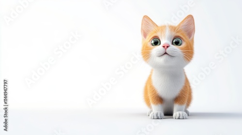 Adorable Orange Kitten - Cute, fluffy, playful, innocent, charming kitten.  Perfect for pet, animal, or family themes. photo