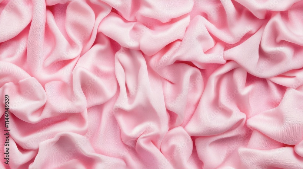 Soft Pink Fabric Texture with Elegant Drapery and Subtle Waves Soft Pink Fabric Texture with Elegant Drapery and Subtle Waves