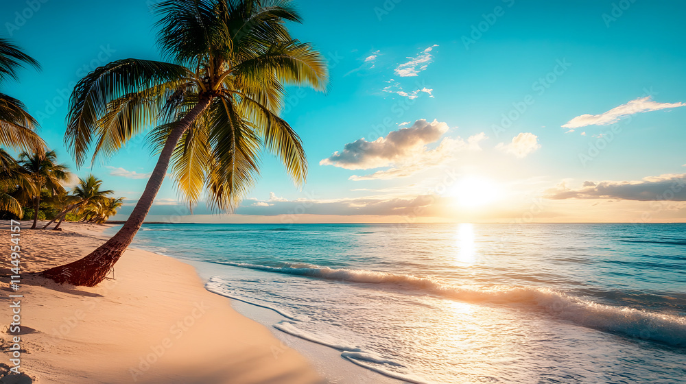 Fototapeta premium Summer beach vacation scene