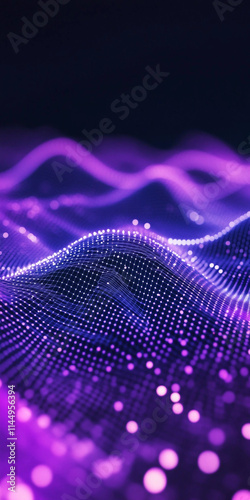  Illuminated digital grid with a radiant purple backdrop symbolizing strength, acceleration, and transformation in a sleek, futuristic design
 photo