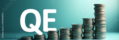 The concept of quantitative easing is often represented by the QE symbol in discussions about economic policy and growth measures._00002_