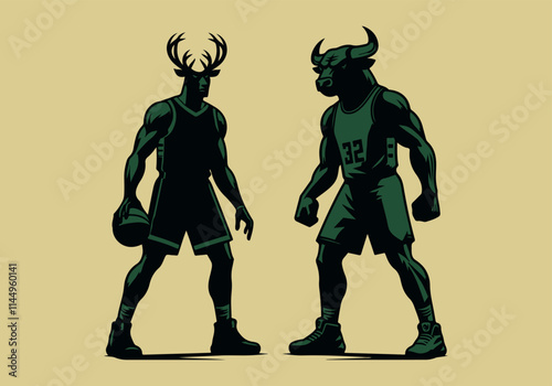 Wallpaper Mural Sport Gym Silhouette Design in Vector Style for Fitness and Exercise Themes Torontodigital.ca