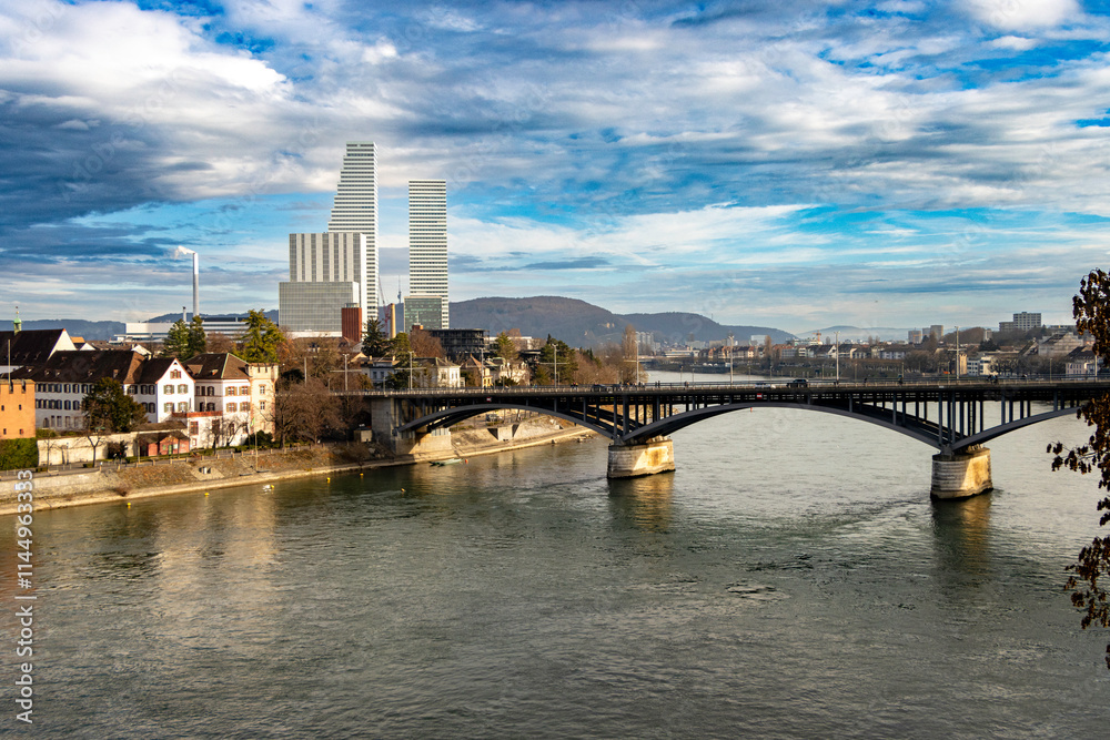 Obraz premium The Rhine and Basel are a combination that offers a unique experience in Switzerland
