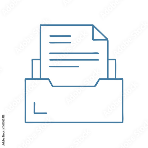 Folder with documents for organized tax preparation.