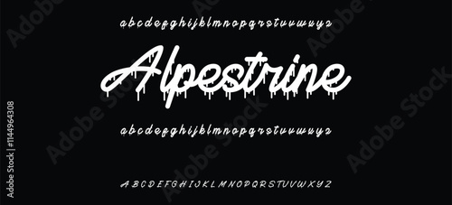 Cool street art font dynamic graffiti font for modern bold marker logo, spirited expressive headline, youth urban vibe. Art typographic design. Vector typeset