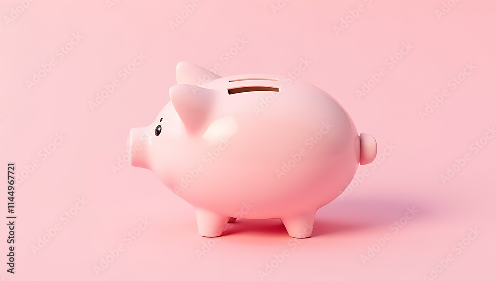 Pink pastel background features a piggy bank design with safety and risk labels for a unique savings concept illustration._00001_ Pink pastel background features a piggy bank design with safety and risk labels for a unique savings concept illustration._00001_