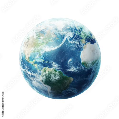 Planet Earth globe isolated on white background world environment day concept elements of this worldview global weather climate change space science astronomy 3D illustration