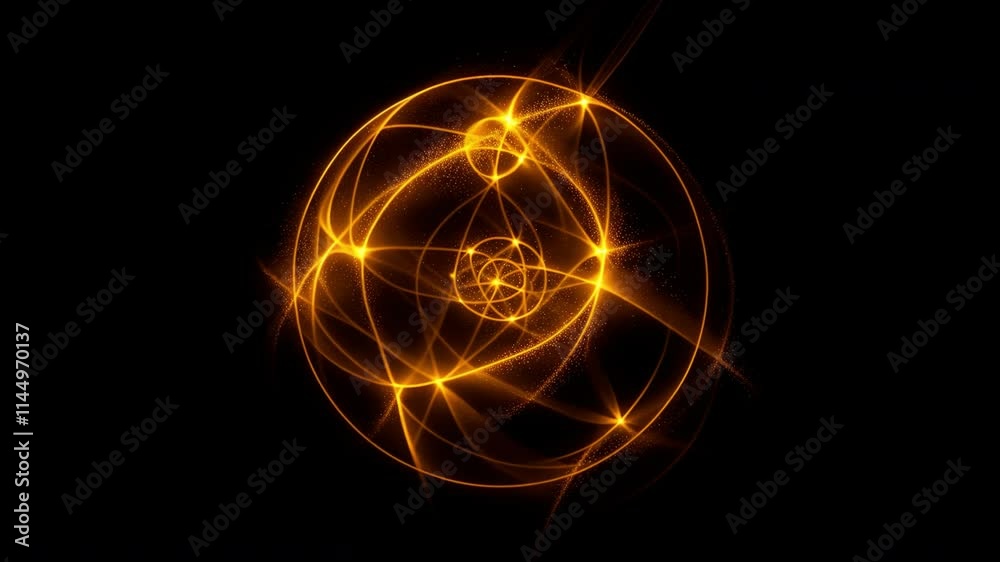 Glowing orb on Alpha Transparent background,  perfect for adding a magical and energetic touch to your designs. easy overlay effect. 4K loop