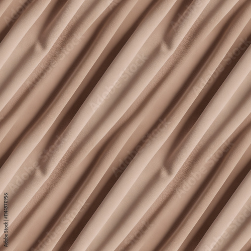 Seamless wrinkled suede pattern in warm beige tones for textile backgrounds and designs