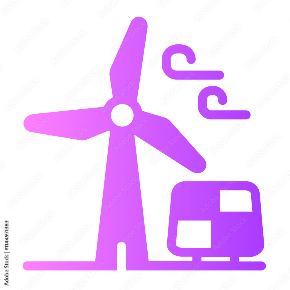 Windmill gradient icon Windmill gradient icon