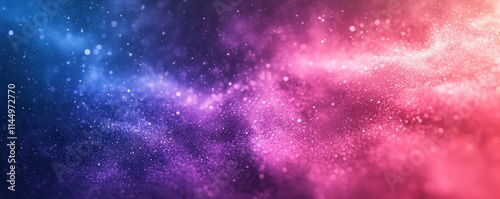 Blue purple pink color gradients grainy background, abstract vibrant banner design, copy space, Generative AI