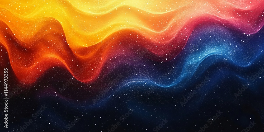 Grainy gradient background retro glowing color flow wave orange blue white yellow black backdrop noise texture abstract banner poster header design, Generative AI Grainy gradient background retro glowing color flow wave orange blue white yellow black backdrop noise texture abstract banner poster header design, Generative AI
