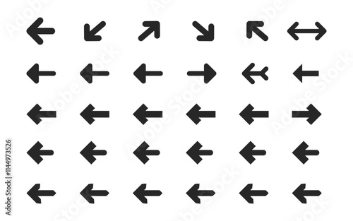  arrow icons set, vector arrow illustration