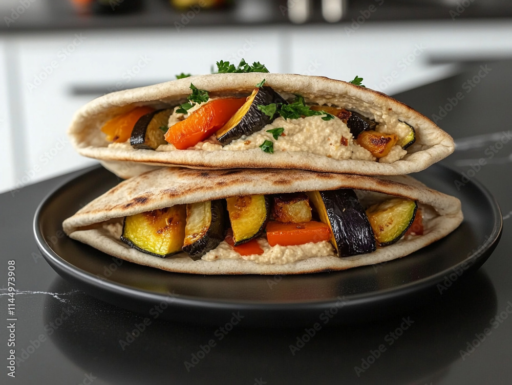 Tortilla and vegetable filling. Tortilla and vegetable filling.