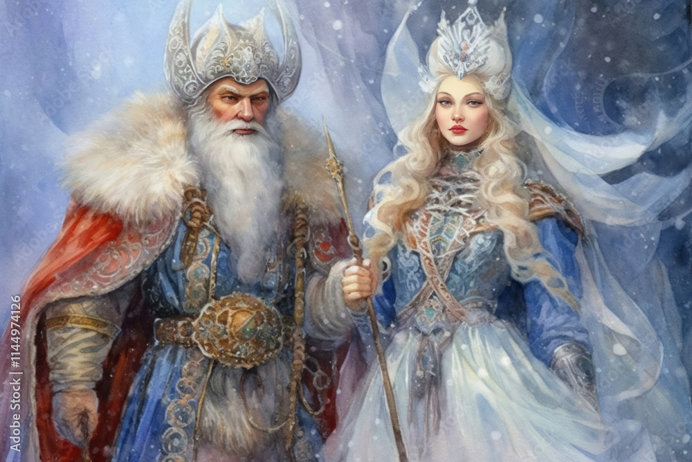Santa and granddaughter. happy childhood concept.., , Santa and granddaughter. happy childhood concept.., ,