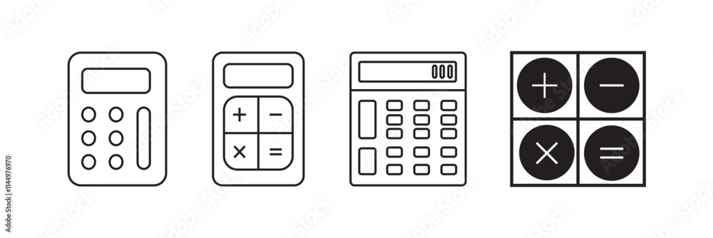 Calculator Vector Icon set on white background, EPS10 Calculator Vector Icon set on white background, EPS10