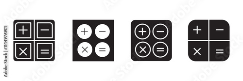 Calculator icon set. Accounting calculator icon. calculator vector