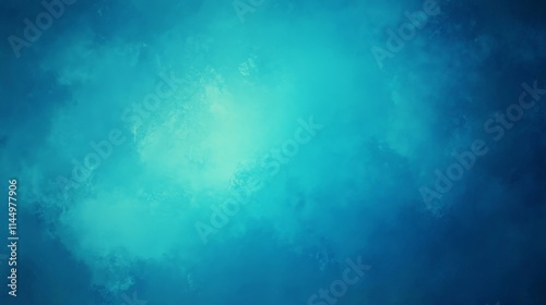 Turquoise blue grainy gradient background poster backdrop noise texture webpage header wide banner design, Generative AI