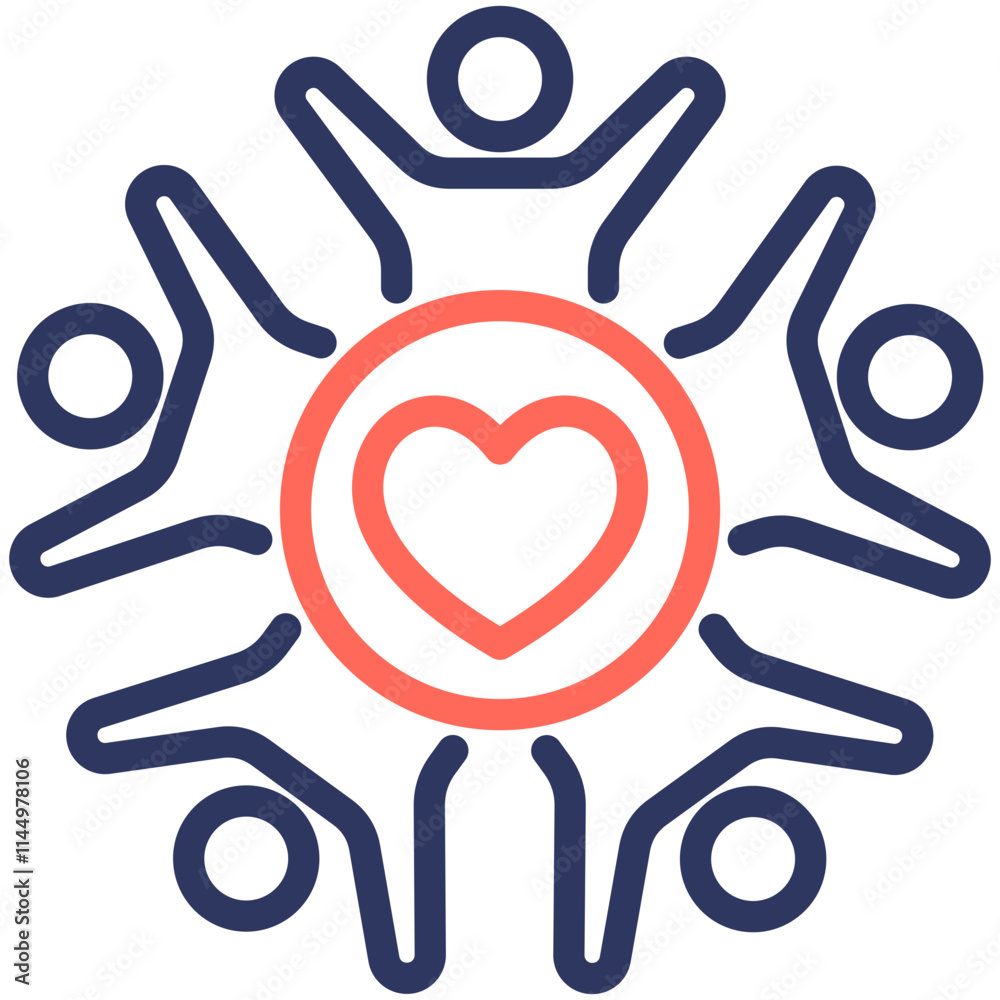 Fototapeta premium Crowd Icon