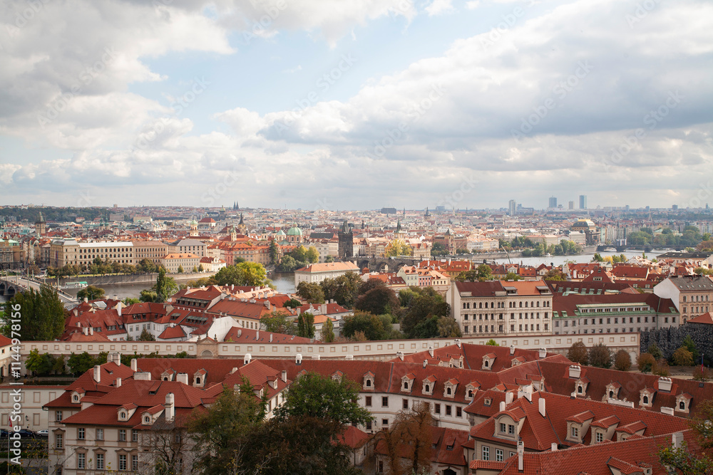 Fototapeta premium Panoramic View of Prague City