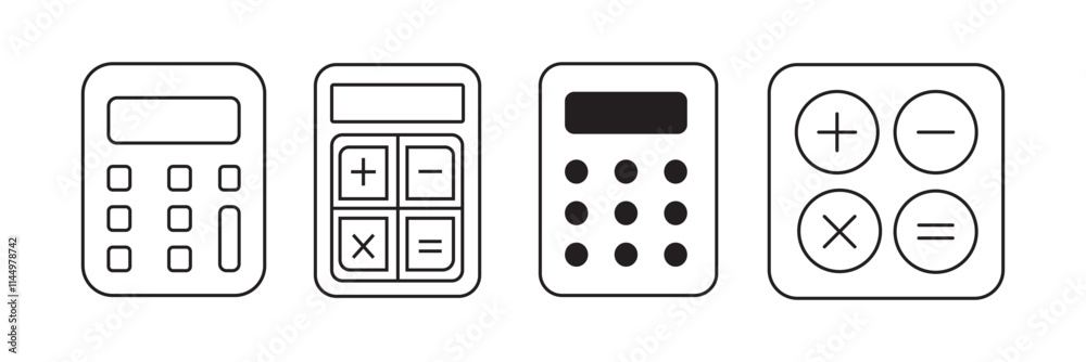 Calculator Vector Icon set Calculator Vector Icon set