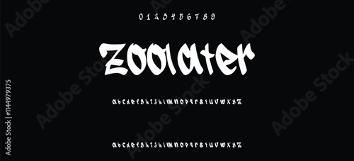 Cool street art font dynamic graffiti font for modern bold marker logo, spirited expressive headline, youth urban vibe. Art typographic design. Vector typeset