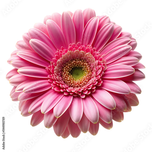 pink gerber daisy isolated on white