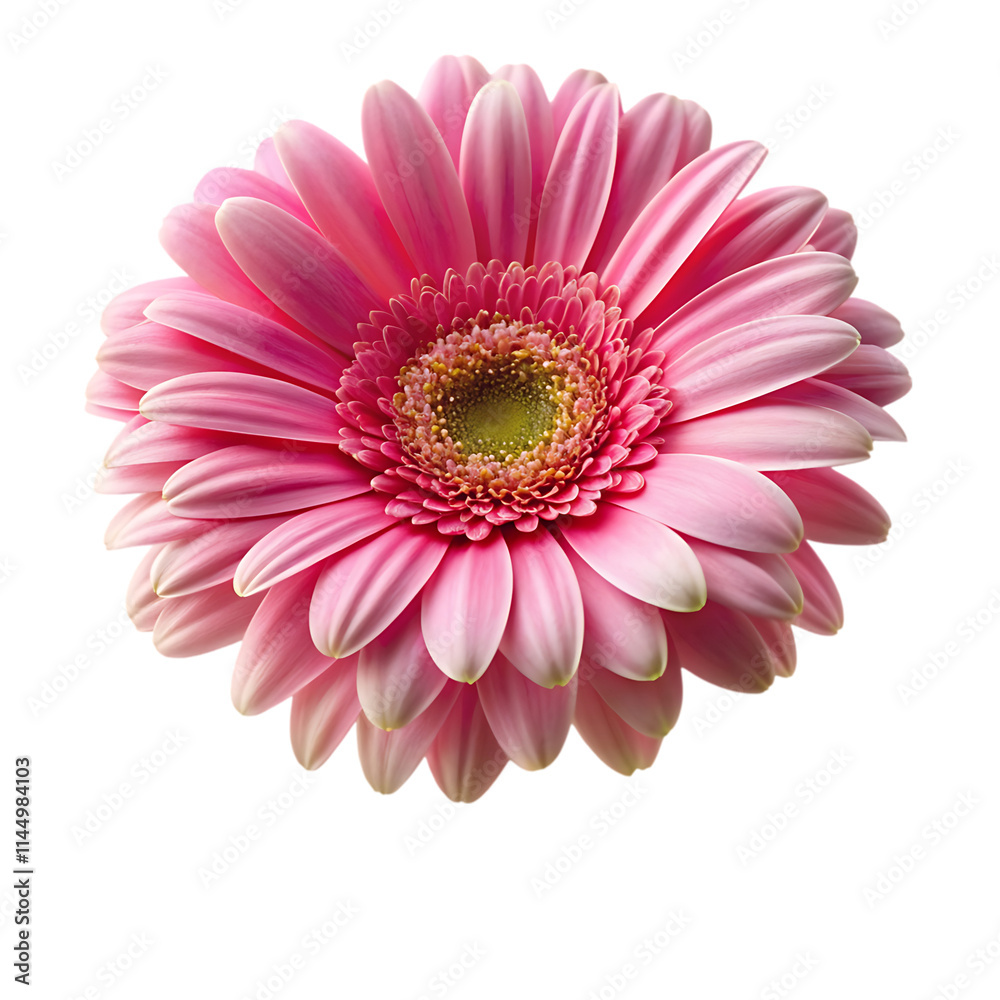 pink gerber daisy isolated on white pink gerber daisy isolated on white